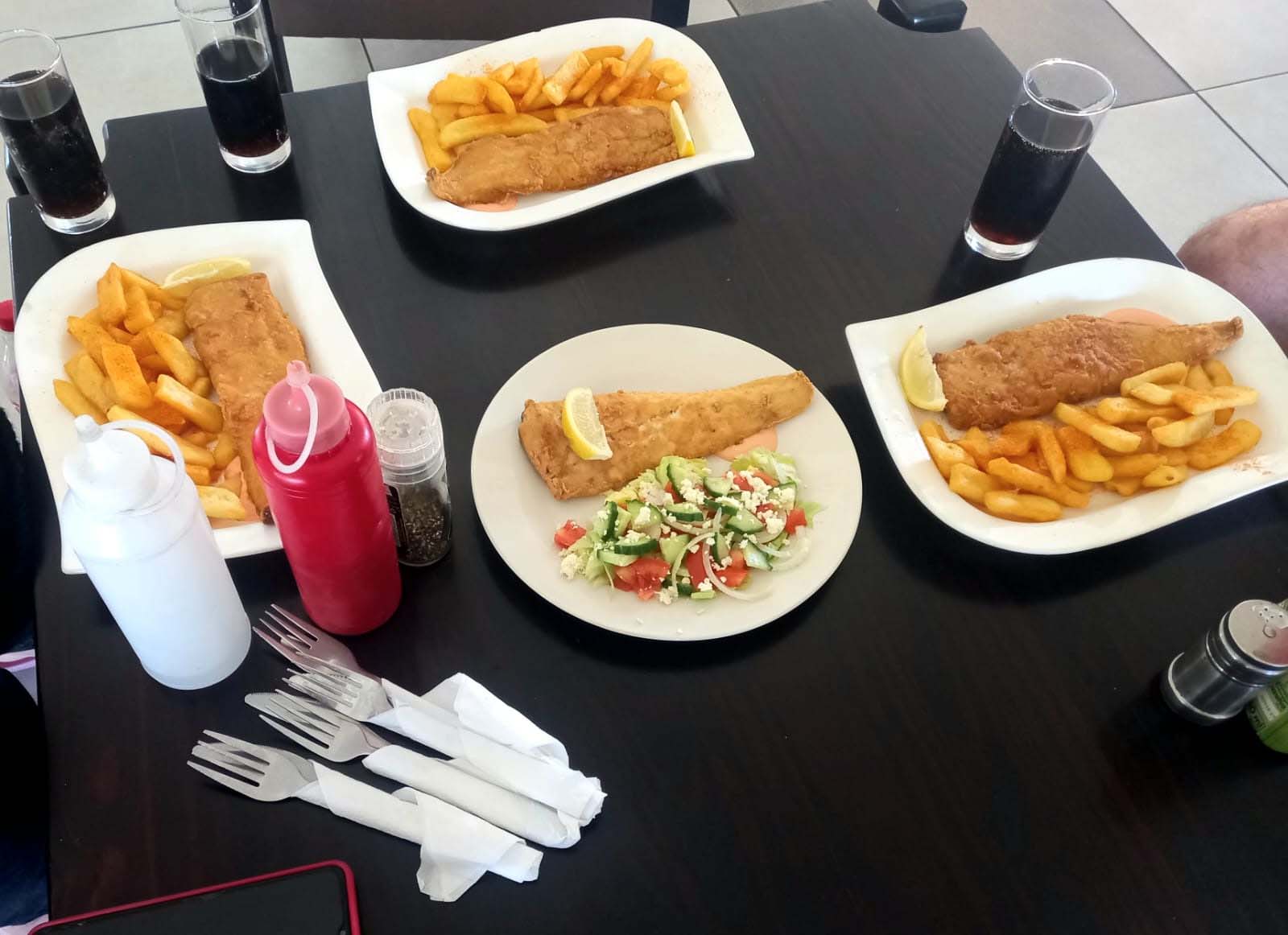 Muriel’s famous calamari and chips